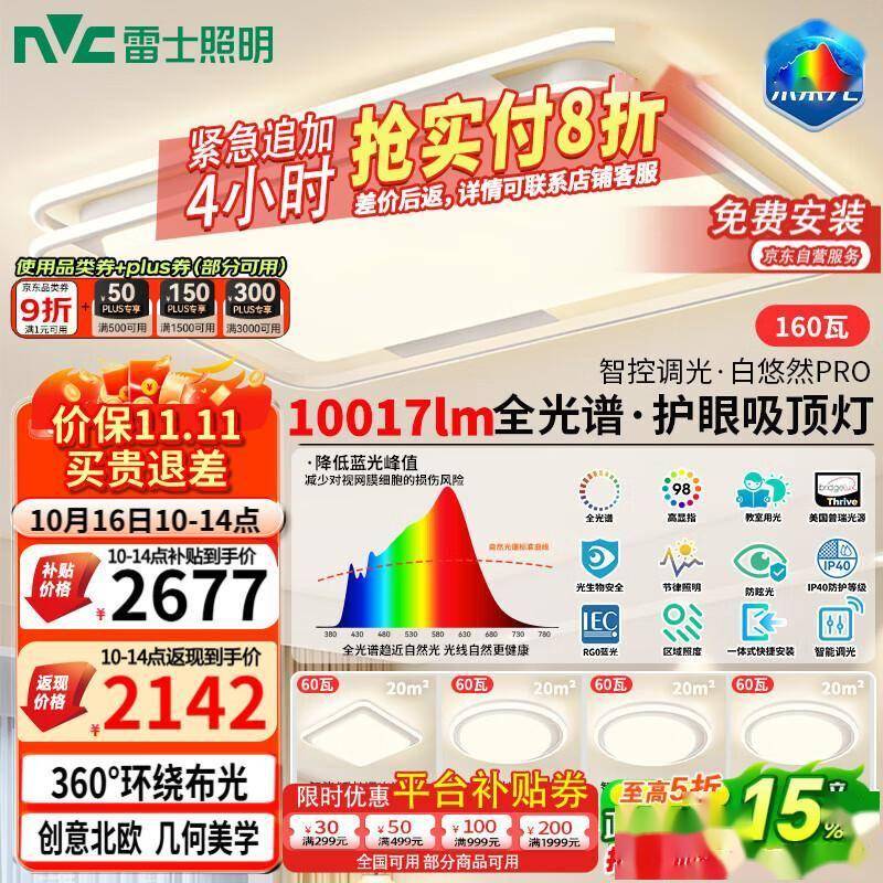 护眼吸顶灯选购指南:雷士未来光健康照明体验报告